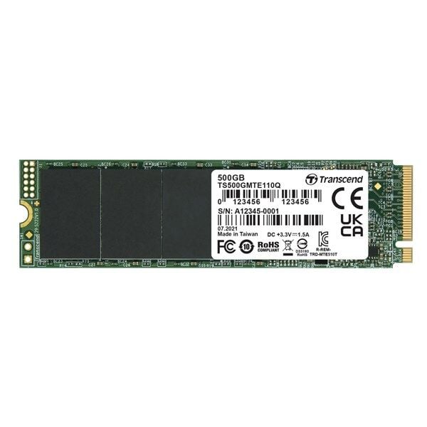 TRANSCEND 500GB TS500GMTE110Q  1900-900MB/s M2 NVME GEN3 DİSK