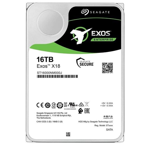SEAGATE 3.5'' 16TB EXOS ST16000NM000J 7200 RPM 256MB SATA-3 NAS ve Güvenlik Diski