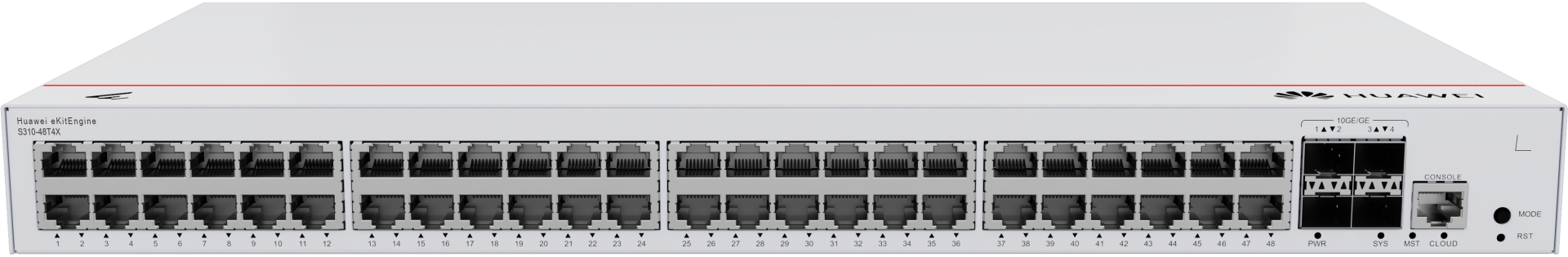 HUAWEI 48port eKIT S310-48T4X GIGABIT 4XSFP+ Yönetilebilir Switch RackMount Layer3
