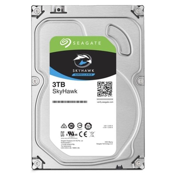 SEAGATE 3TB 3.5'' SKYHAWK ST3000VX015 256MB 7200RPM GÜVENLİK DİSKİ (DİSTRÜBÜTÖR GARANTİLİ)