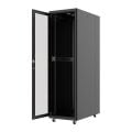 AGER 42U 600x1000mm Dikili Tip Siyah Kabinet Vega AG-VB42U6010S1 Cam Kapak