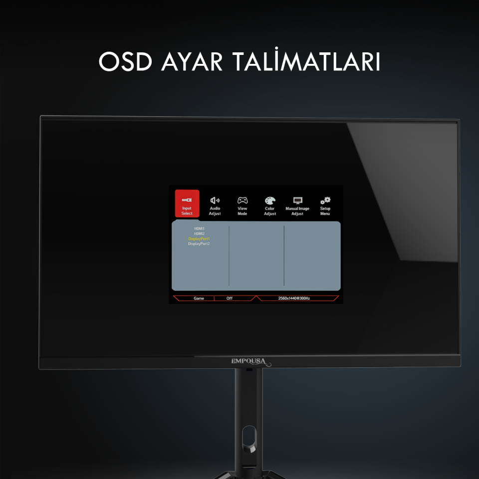 INCA 27'' IPS ILM-272KXG 0.5ms 300Hz HDMI-DP Pivot Gaming Monitör 2560 X 1440