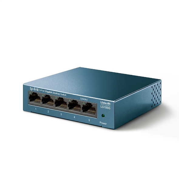 TP-LINK 5port Gigabit Yönetilemez Switch Çelik Kasa LS105G