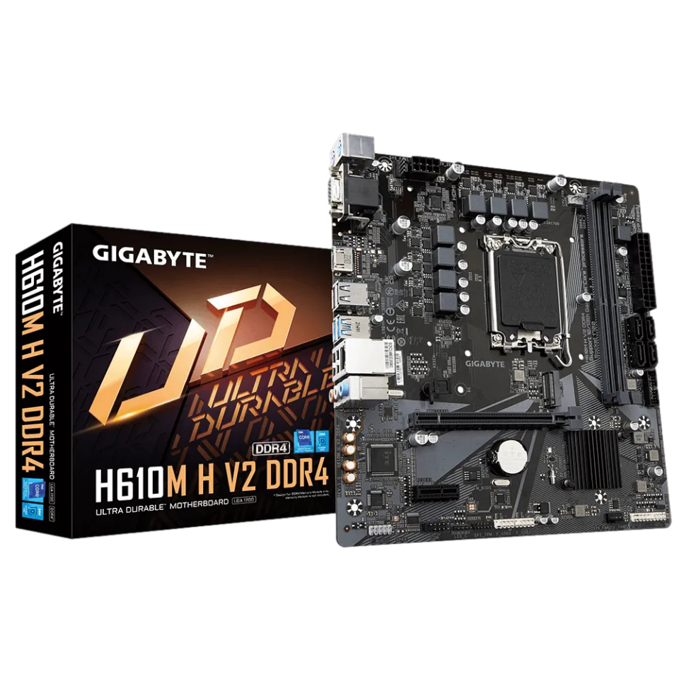 GIGABYTE H610M H V2 DDR4 M2 PCIe NVME HDMI PCIe 16X v4.0 1700p mATX