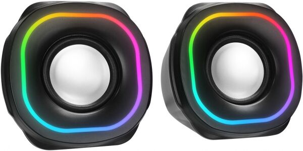 MIKADO MD-180 2.0 3W*2 Beyaz RGB Aydınlatmalı USB + 3.5mm USB 5V Speaker Hoparlör