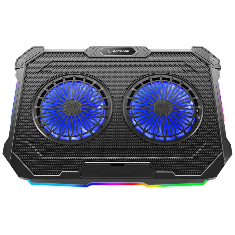 Rampage Sirius S46 RGB Işıklı 2 Fanlı Yükseklik Ayarlı Notebook Soğutucu