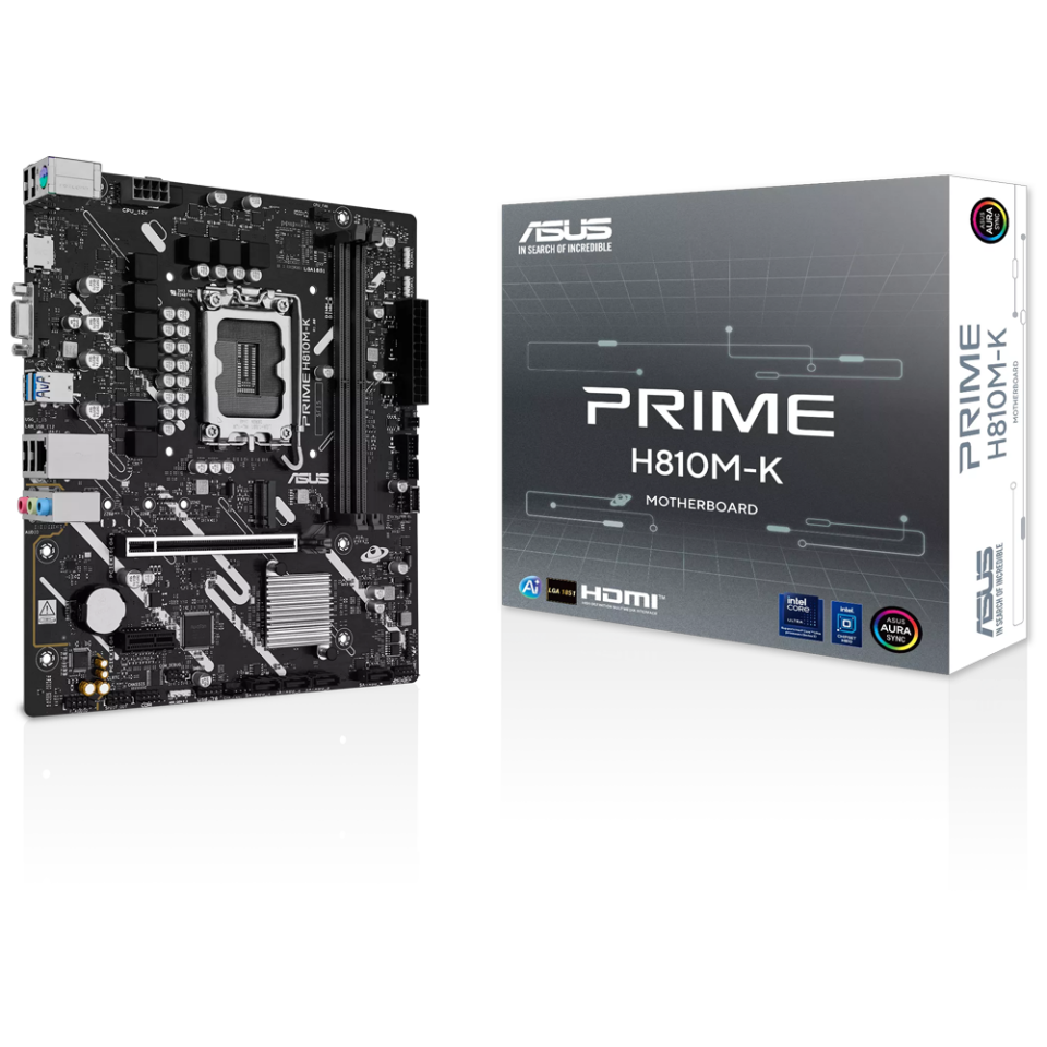 Asus PRIME H810M-K Intel 1851p DDR5 6400 HDMI VGA M2 USB3.2 mATX