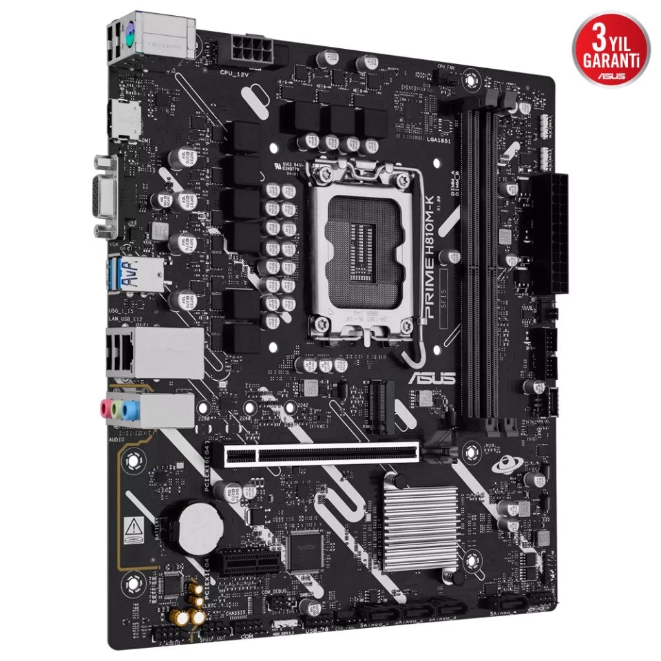 Asus PRIME H810M-K Intel 1851p DDR5 6400 HDMI VGA M2 USB3.2 mATX