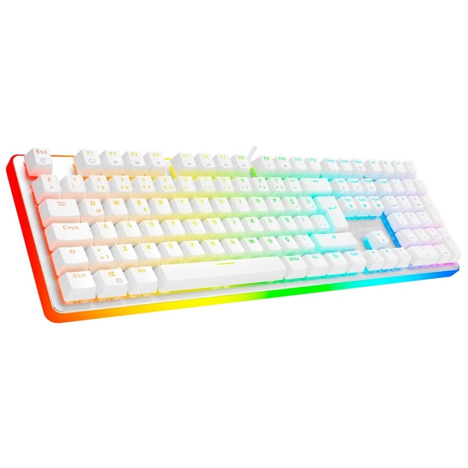 GAMEBOOSTER G918 Kablolu Q Trk Beyaz Gaming Klavye