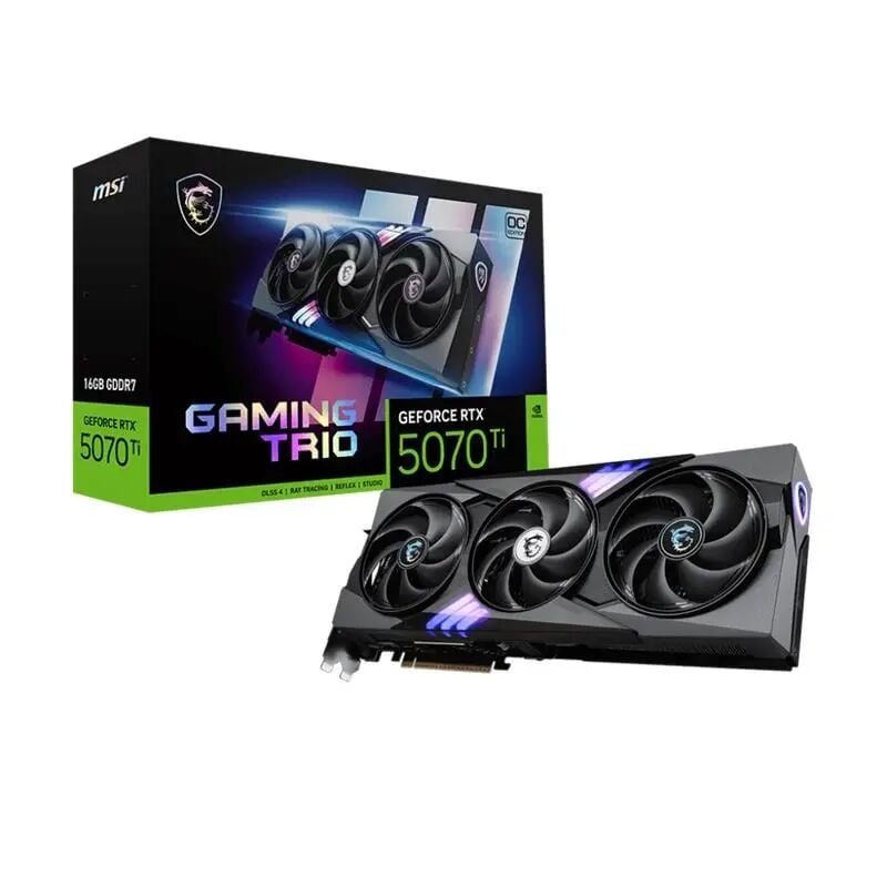 MSI GEFORCE RTX5070TI 16G GAMING TRIO OC PLUS 16GB GDDR7 256BIT 1XHDMI 3XDP EKRAN KARTI