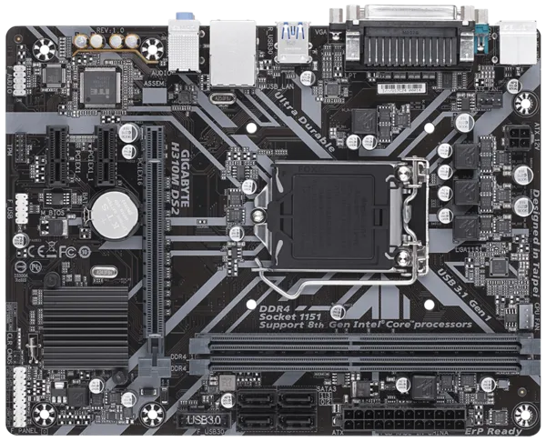 GIGABYTE H310M-DS2 DDR4 PCIe 16X v3.0 1151p v2 mATX