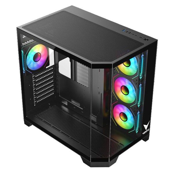 VENTO VG4204FA Panoramik Gaming Mid-Tower PC Kasası Siyah