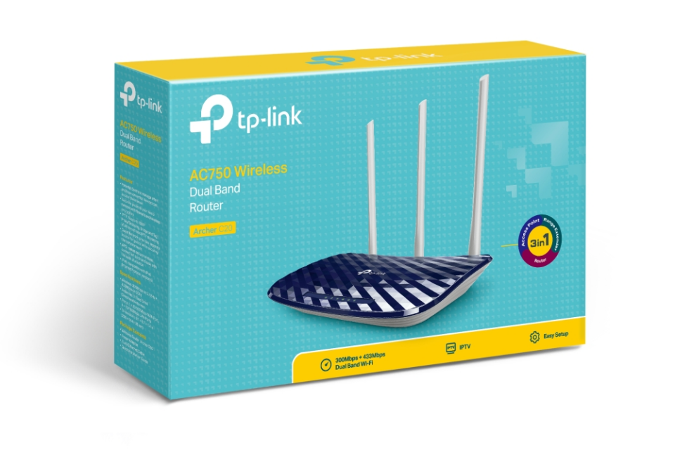 TP-LINK Archer C20 Wıfı5 AC750 Dual Band Router