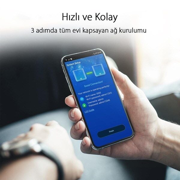 ASUS XT8 (W-2-PK) ZENWIFI WIFI6 AX6600 ROUTER 2-li paket Beyaz