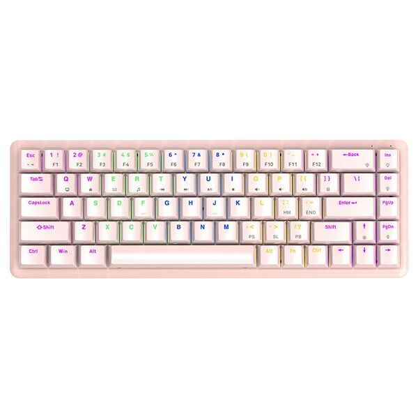 RAMPAGE Rebel Kablolu USB Q Trk Pembe Gaming Klavye Mouse