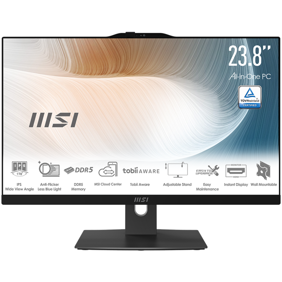 MSI 23.8'' AM242P 1M-1815XTR  CORE 5 120U 8GB DDR4 RAM- 500GB SSD- FDOS