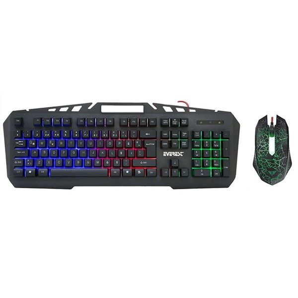 EVEREST KMX-99 Kablolu USB Q Trk Siyah Gaming Klavye - Mouse Set