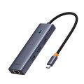 BASEUS ULTRA JOY 6IN1 MULTIFONKSIYONAL GRI TYPE-C HUB DOCK STATION B00052807813-00