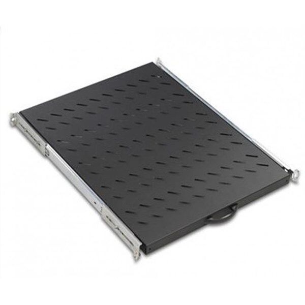 AGER Dikili Tip 19'' 1U D1000mm için Hareketli Siyah Raf Modülü Ağır Hizmet Tipi AA-AHR10-A-B1