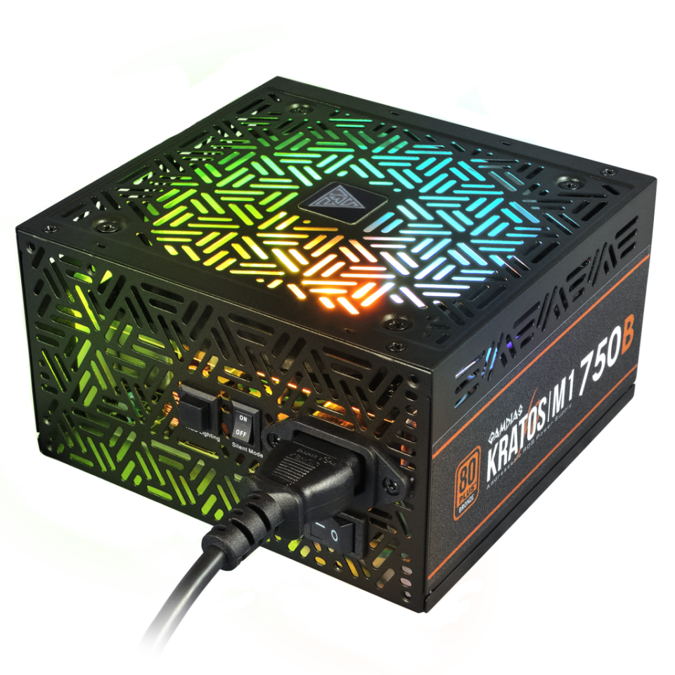 GAMDIAS 750W 80+ BRONZE KRATOS M1-750B 12cm RGB Fanlı Power Supply