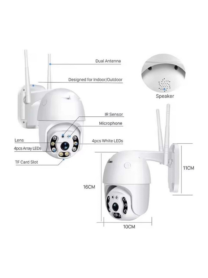 APRONX 3MP PTZ Speed Dome 2.8mm Wıfı Kablosuz 4G IP Kamera APX-WP70