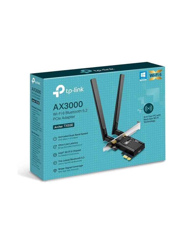 TP-Link Archer TX55E AX3000 Wi-Fi 6 BT5.2 PCI Express Adaptör