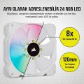 CORSAIR CO-9050137-Ww iCUE SP120 RGB Elite Beyaz 120mm Kasa Fanı-Kontrol Ünitesi 3--lü paket