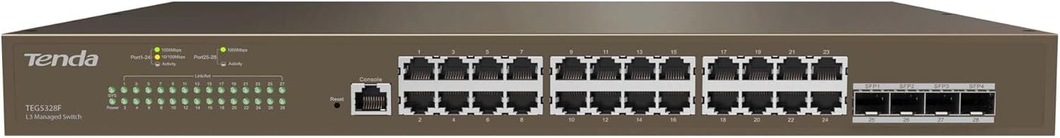 TENDA 24port 4-SFP Gigabit Yönetilebilir Switch TEG5328F