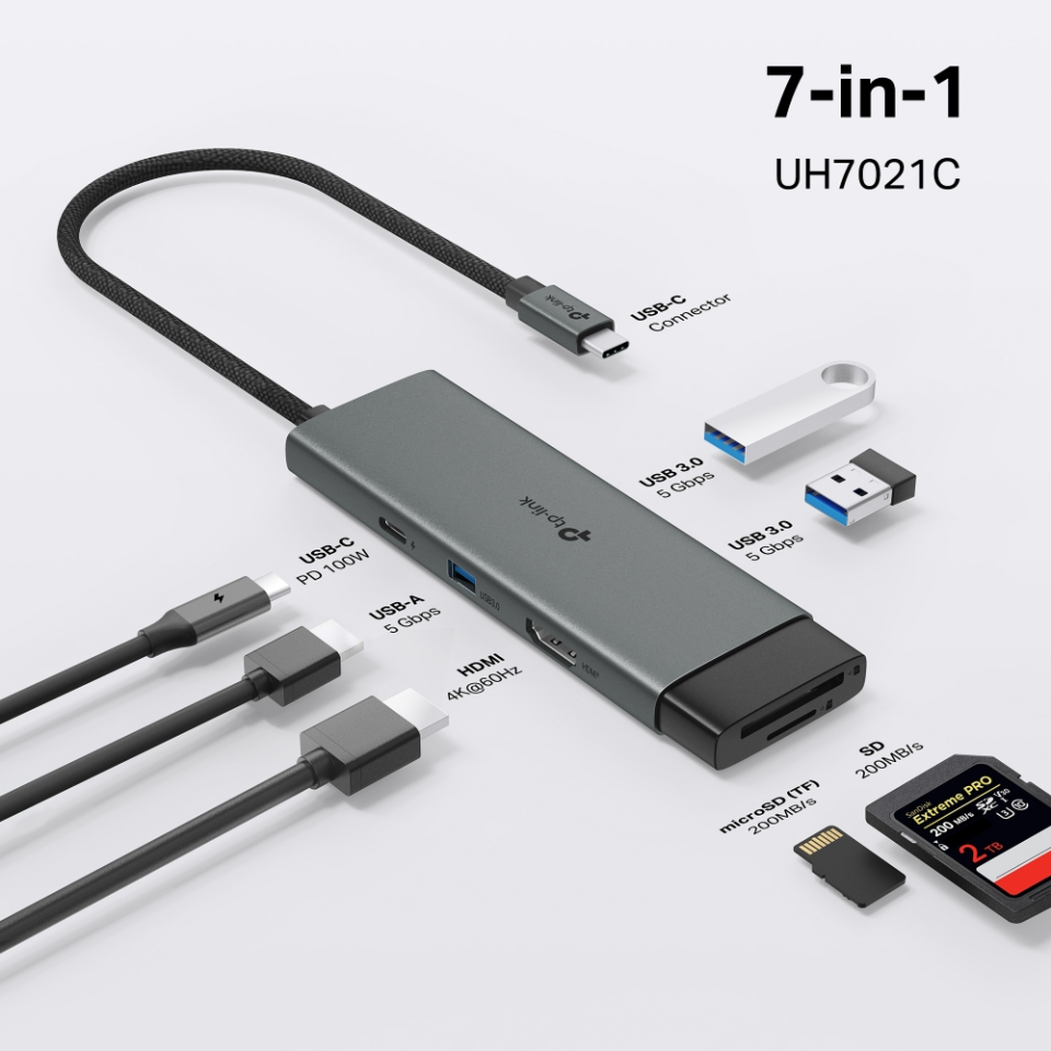 TP-LINK UH7021C USB TypeC 7-Port Hub