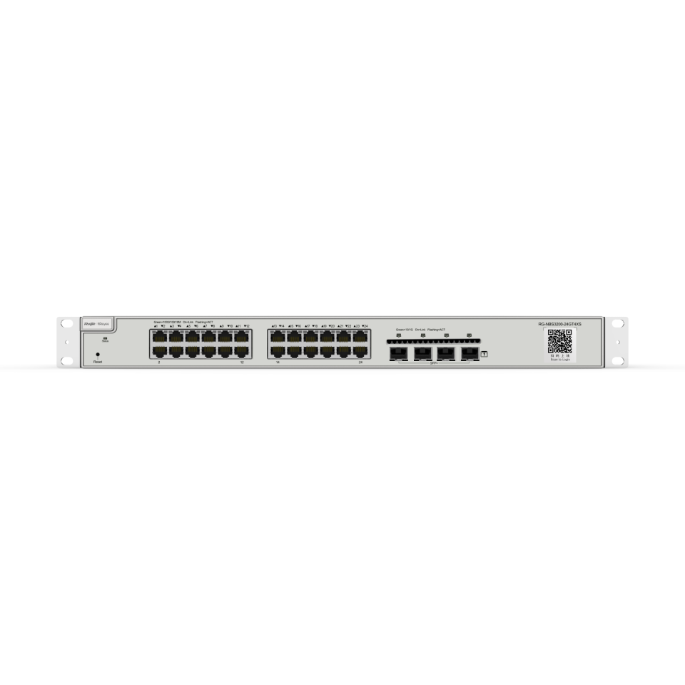 RUIJIE 24port 4-10GbE SFP Gigabit Yönetilebilir Switch RG-NBS3200-24GT4XS