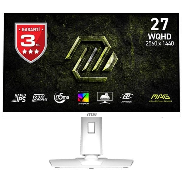 MSI 27'' RAPID IPS MAG 274QRFW X32 0.5MS 320HZ HDMI-DP PIVOT GAMING MONİTÖR 256