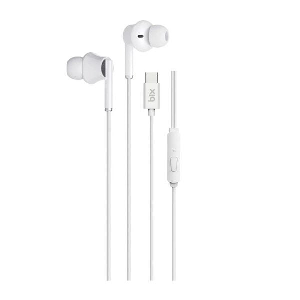 BIX HF01C-WE Type-C Beyaz 14MM EXTRA BASS KULAKİÇİ Mikrofonlu Kulaklık