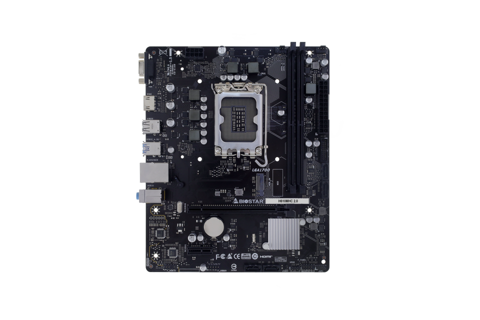 Biostar H610MHC 2.0 Intel 1700p DDR4 3200 HDMI VGA M2 mATX