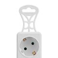 S-link SPG-F05 1.5m 306 Joule Euro Soket 3G1.0mm Tam Bakır 5'li Akım Korumalı Beyaz Priz Çoklayıcı