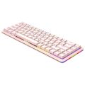 Rampage REBEL Pembe Low Profile RED SWITCH Mekanik Gaming Oyuncu Klavye US Layout Rainbow