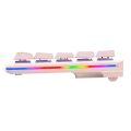 Rampage REBEL Pembe Low Profile RED SWITCH Mekanik Gaming Oyuncu Klavye US Layout Rainbow