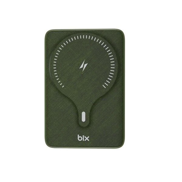 BIX 10000mAh BXPB105-GRE 22.5W-15W Kablosuz Powerbank Yeşil