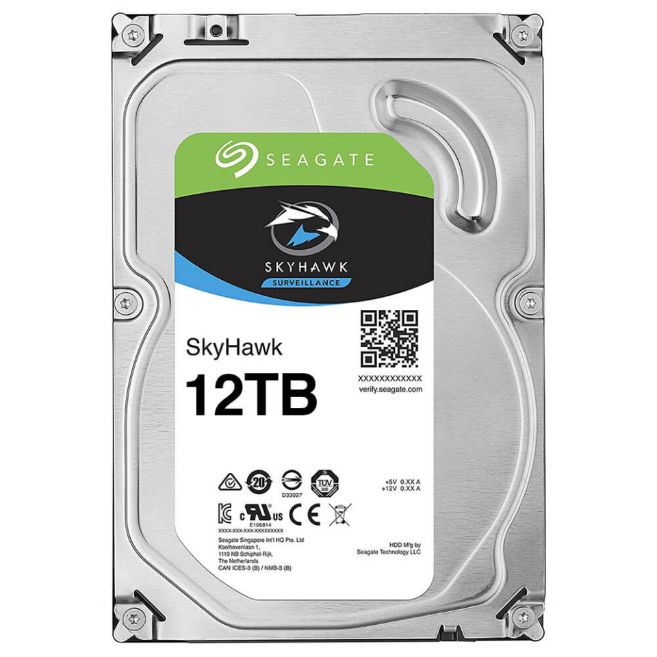 SEAGATE 12TB 3.5'' SKYHAWK ST12000VE001 7200 RPM 256MB SATA-3 Güvenlik Diski