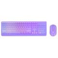 Everest KM-1500 Mor Kablosuz Rainbow Aydınlatmalı Q Multimedia Klavye + Mouse Set