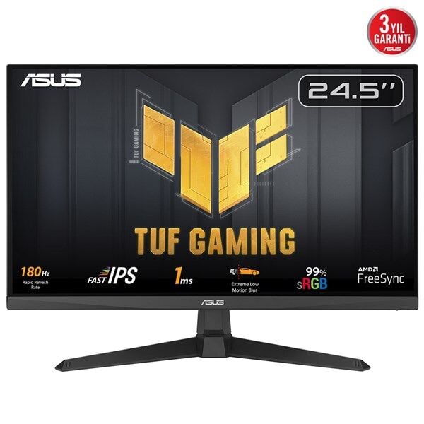 ASUS 24.5'' IPS TUF GAMING VG259Q3A 1MS 180Hz HDMI Gaming Monitör (1920 X 1080)