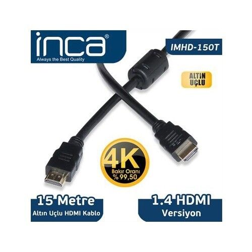 INCA IMHD-150T 15metre HDMI Görüntü Kablosu Gold 1.4v 4K
