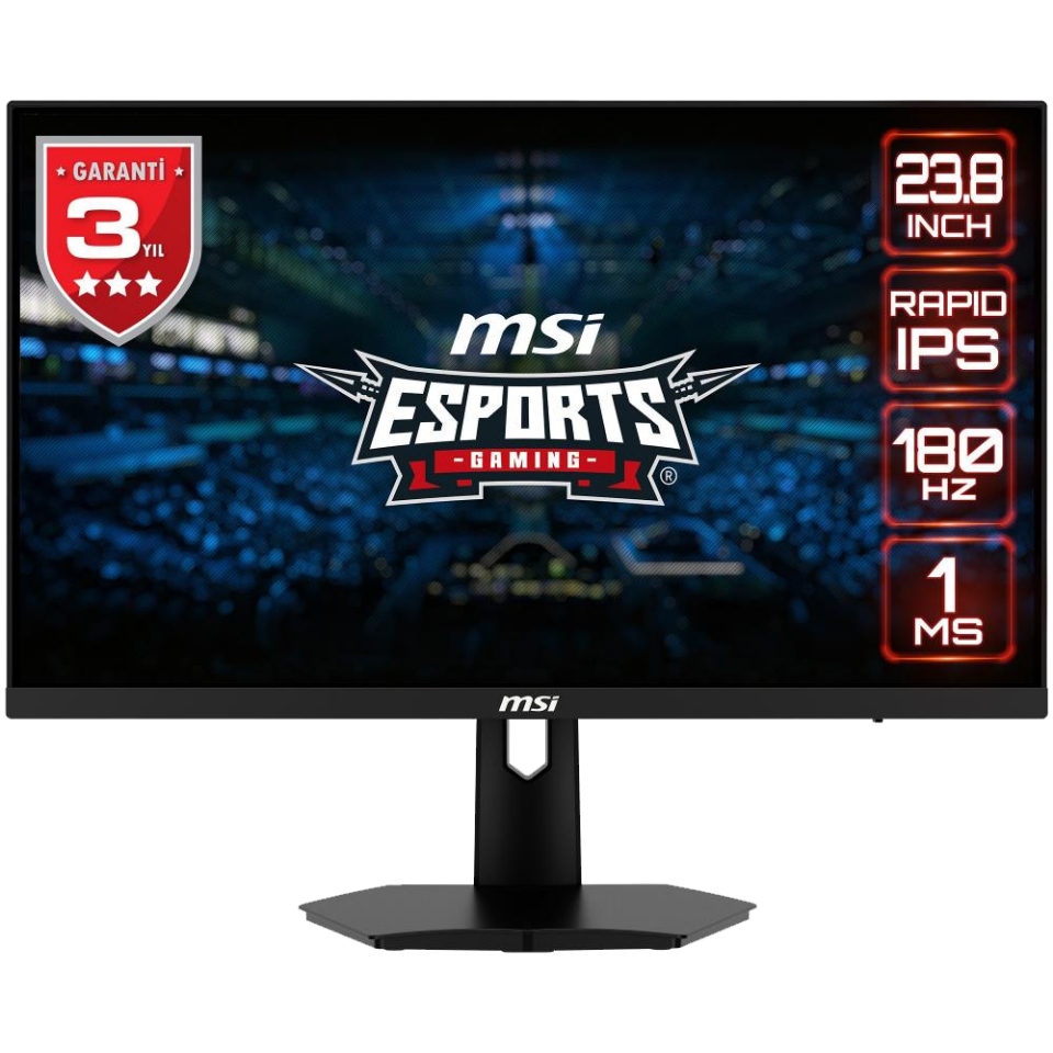 MSI 23.8'' G244F E2 Flat RAPID IPS 1ms FreeSync Siyah FHD Monitör
