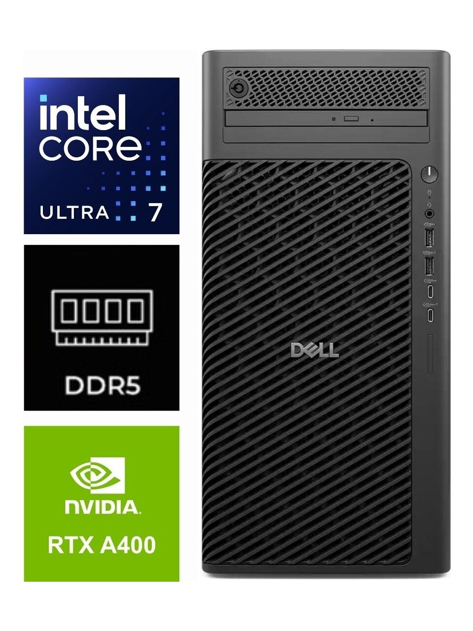 DELL PRO MAX TOWER FCT2250_4 ULTRA 7 265- 16GB DDR5 RAM- 1TB M2 NVME-4GB RTX A400-W11 PRO İş İstasyonu