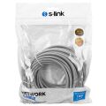 S-link SL-CAT10 RJ-45 10m Gri Cat5 Patch Kablo
