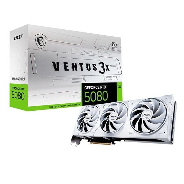 MSI 16GB RTX5080 VENTUS 3X OC WHITE GDDR7 256bit HDMI-DP PCIE 5.0 BEYAZ