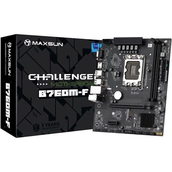 MAXSUN CHALLANGER B760M-F DDR4 HDMI PCIE 4.0 1700P MATX