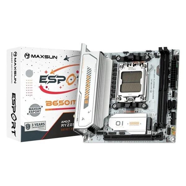MAXSUN MS-eSport B650ITX WIFI ICE DDR5 HDMI-DP PCIE 5.0 AM5 MITX