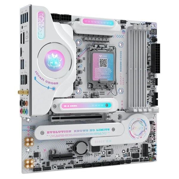 MAXSUN İCraft B860M CROSS PRO WIFI DDR5 HDMI-DP TYPEC PCIE 5.0 1851P MATX BEYAZ