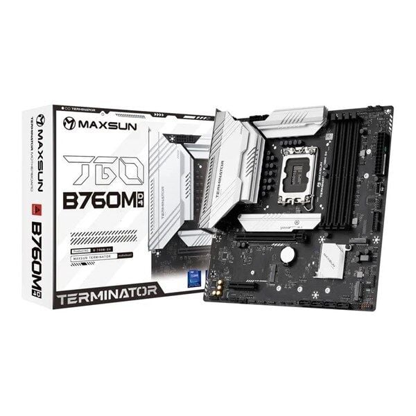 MAXSUN TERMINATOR B760M DDR4 HDMI-DP PCIE 4.0 1700P MATX