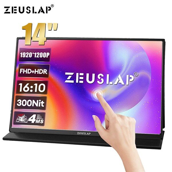 ZEUSLAP 14'' Dokunmatik IPS ZL14 LITE PRO 60Hz TYPE-C Taşınabilir Grafik Tasarım Monitör (1920 X 1200)